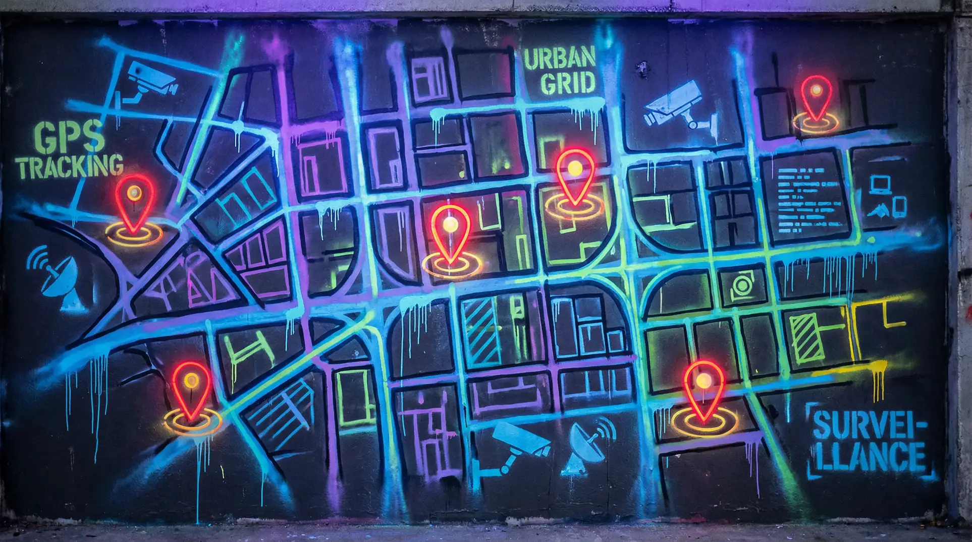芈月传下载 狗仔追踪地图 - 城市涂鸦风格